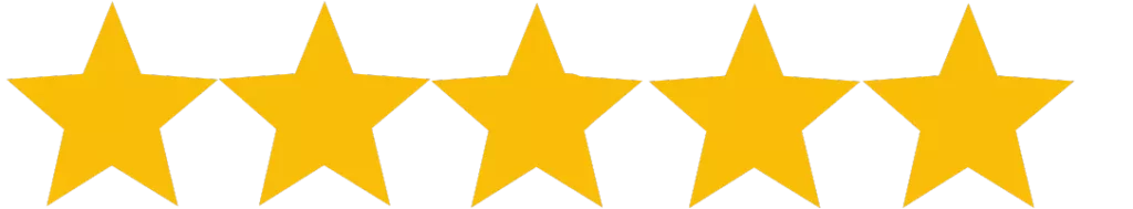 Fünf gelbe Sterne auf weißem Hintergrund